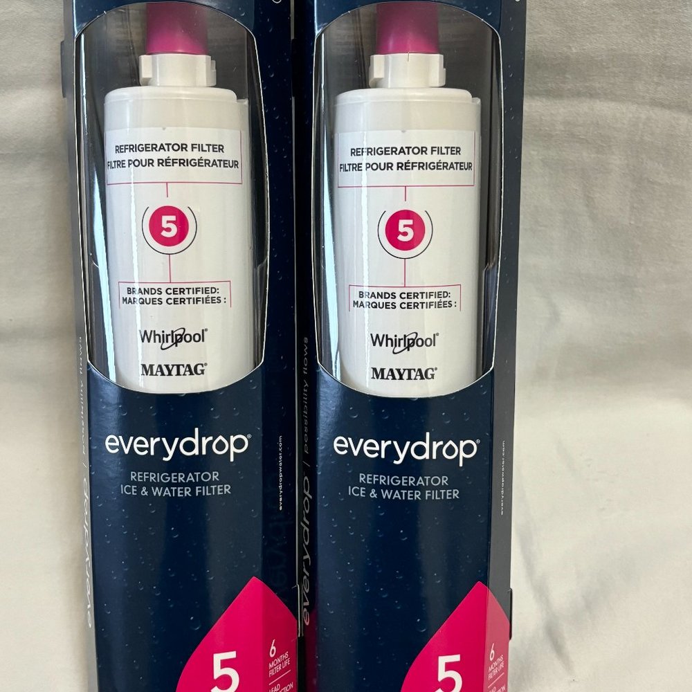 Everydrop by Whirlpool Refrigerator Ice Water Filter 5 (EDR5RXD1) Pack of 2